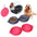 Rubber Foldable Double Bowl Pet Feeding Bowl Pets Supplies Dog Cat Bowls